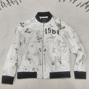 Guess Los Angeles Tyvek Graffiti Bomber Medium